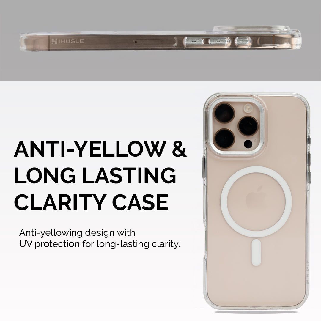 OG iHusle Combo = Premium Transparent Case + Camera Protector Lens + 2 Anti-Static HD Screen Protector/ Privacy Screen Guard
