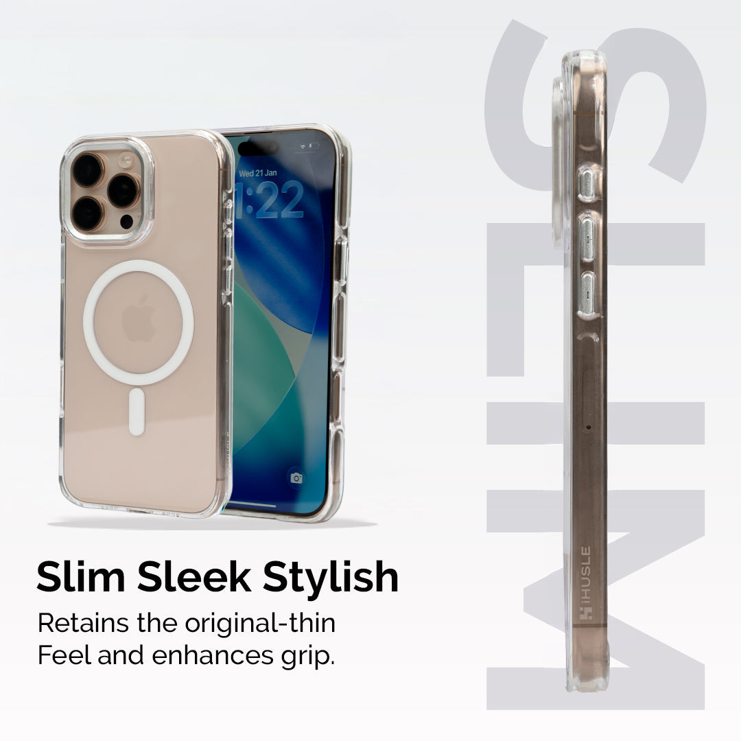 OG iHusle Combo = Premium Transparent Case + Camera Protector Lens + 2 Anti-Static HD Screen Protector/ Privacy Screen Guard