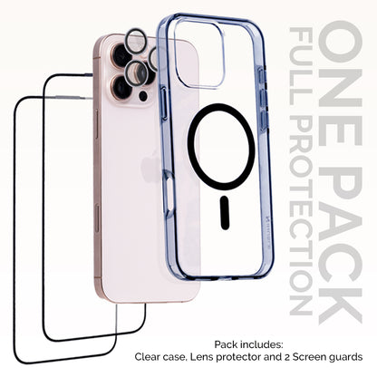 OG iHusle Combo = Premium Anti-Yellow Case + Camera Protector Lens + 2 Anti-Static HD Screen Protector
