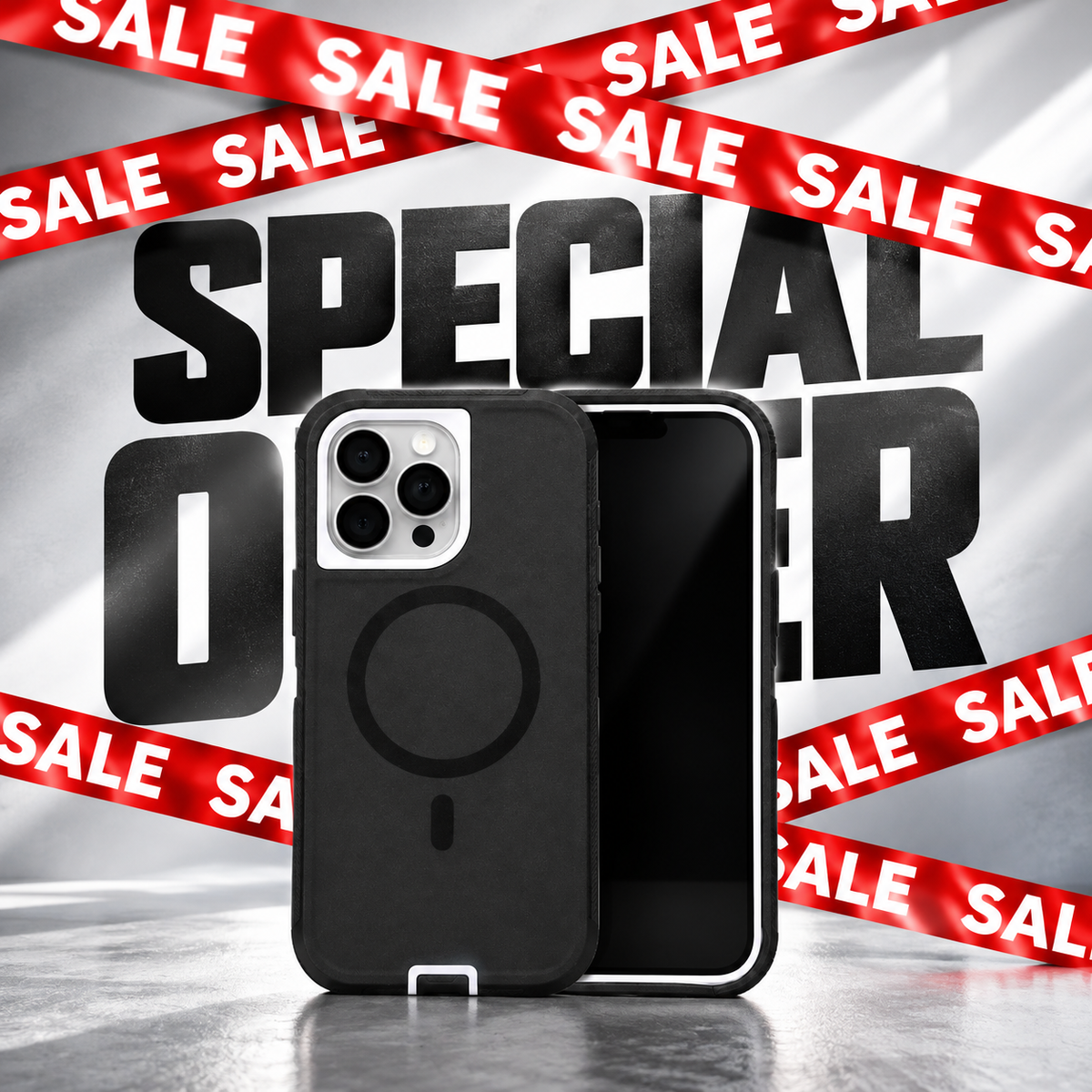 IPhone 16 Pro - Monster Case - Black & Cream