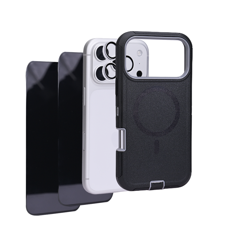 iHusle Monster Combo = Monster Case + Camera Protector Lens +  2 Anti-Static HD Screen Protector / Privacy Screen Guard