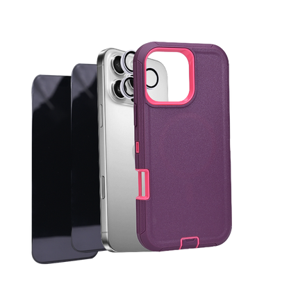 iHusle Monster Combo = Monster Case + Camera Protector Lens +  2 Anti-Static HD Screen Protector / Privacy Screen Guard
