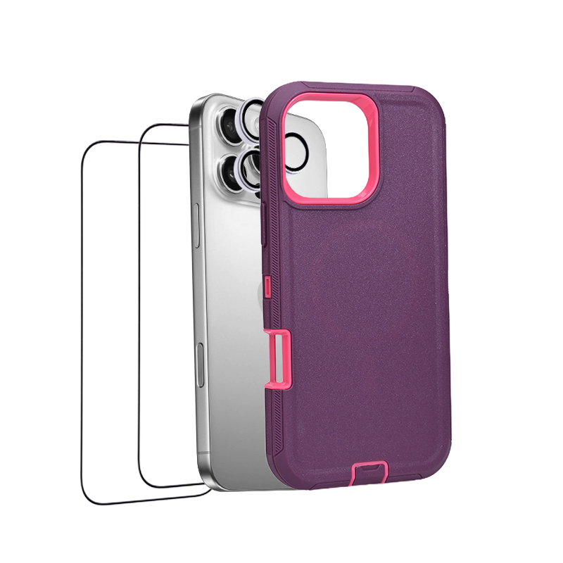 iHusle Monster Combo = Monster Case + Camera Protector Lens +  2 Anti-Static HD Screen Protector / Privacy Screen Guard