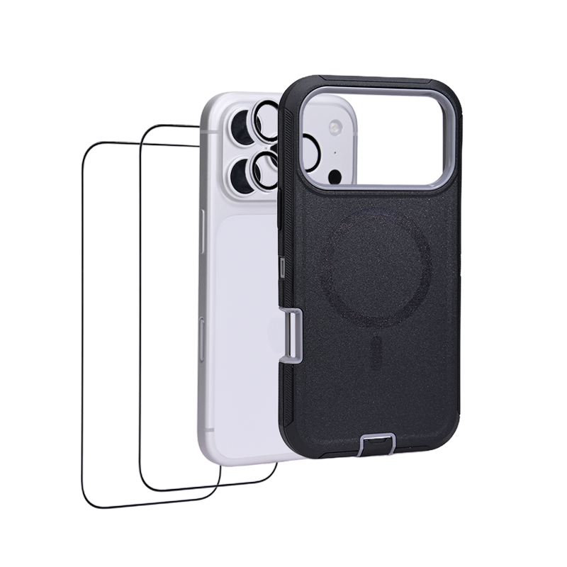 iHusle Monster Combo = Monster Case + Camera Protector Lens +  2 Anti-Static HD Screen Protector / Privacy Screen Guard