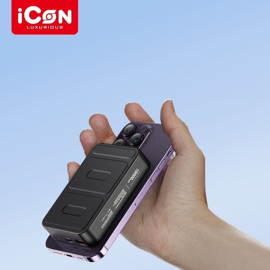 iCON Luxurious MAG POWER – Magnetic Wireless Power Bank with Stand