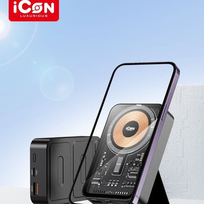 iCON Luxurious MAG POWER – Magnetic Wireless Power Bank with Stand