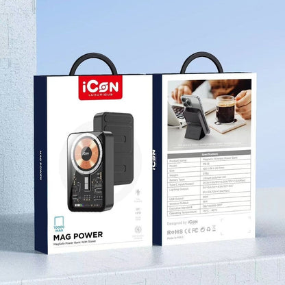 iCON Luxurious MAG POWER – Magnetic Wireless Power Bank with Stand