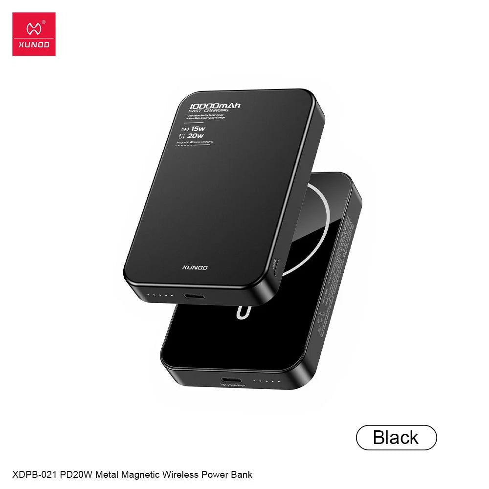 XUNDD XDPB-021 PD20W Metal Magnetic Wireless Power Bank (10000mAh)
