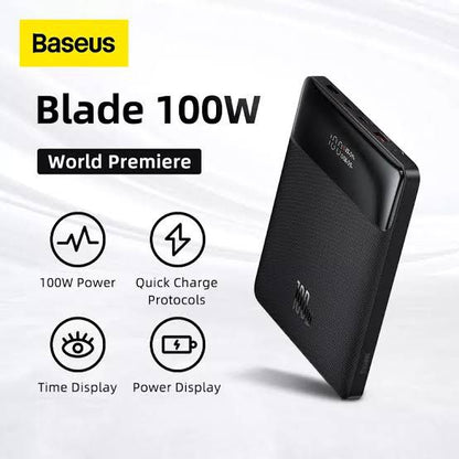 Baseus Blade Power Bank – 100W Ultra-Fast Charging with LED Display