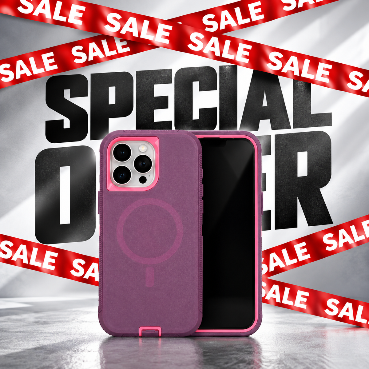 iPhone 16 Pro Max - Monster Case - Pink & Magenta