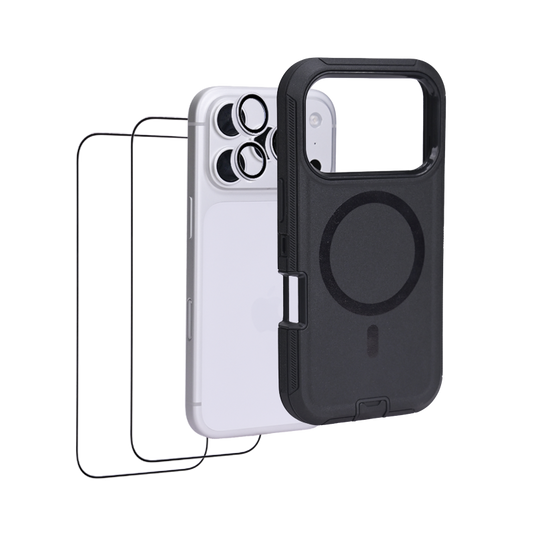 iHusle Monster Combo = Monster Case + Camera Protector Lens +  2 Anti-Static HD Screen Protector / Privacy Screen Guard