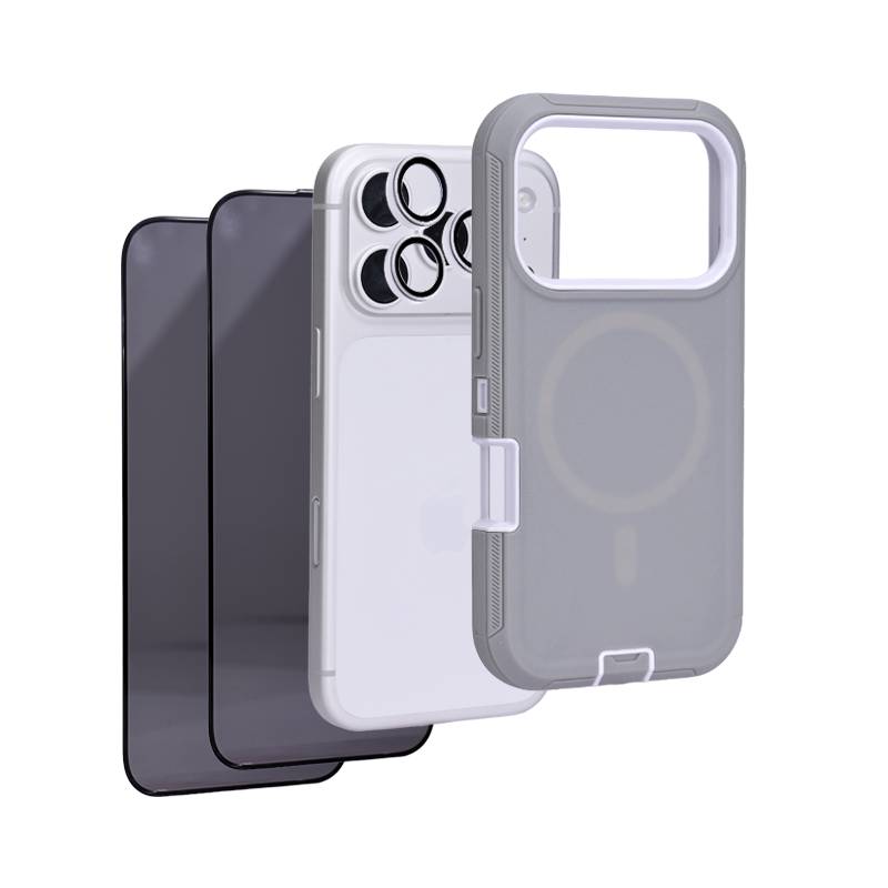 iHusle Monster Combo = Monster Case + Camera Protector Lens +  2 Anti-Static HD Screen Protector / Privacy Screen Guard