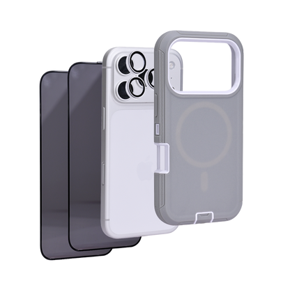 iHusle Monster Combo = Monster Case + Camera Protector Lens +  2 Anti-Static HD Screen Protector / Privacy Screen Guard