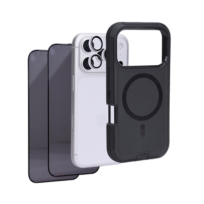 iHusle Monster Combo = Monster Case + Camera Protector Lens +  2 Anti-Static HD Screen Protector / Privacy Screen Guard